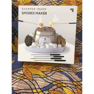 SHARPER IMAGE NEW Flameless Marshmallow S’mores Maker w/4 Forks. Slope Side Fun